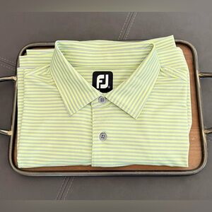 FootJoy Polo. Men’s XL Green and Gray Striped